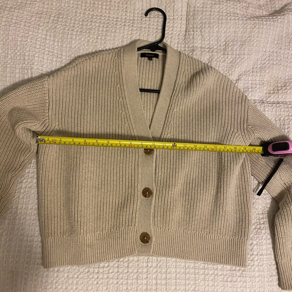 Quince Cream Women's Cardigan Sweater - Picture 6 of 8